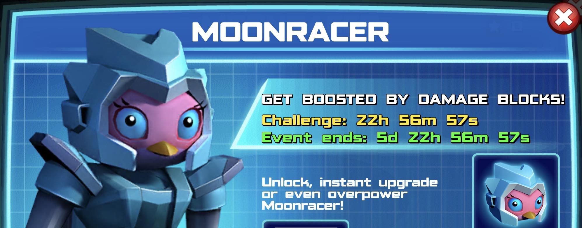 (Part of) The event banner for Moonracer