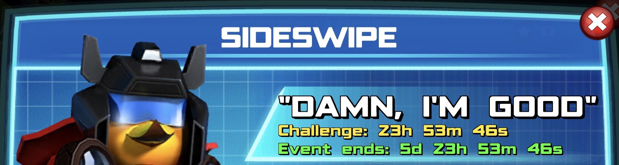 (Part of) The event banner for Sideswipe