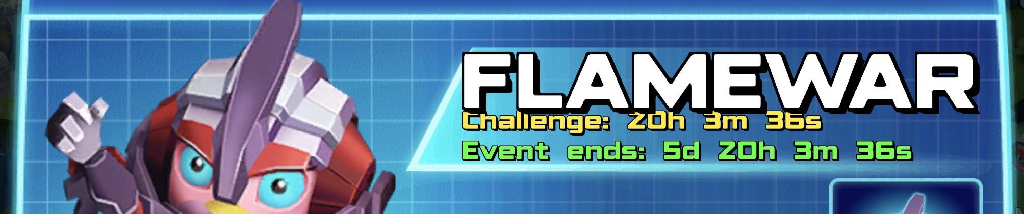 (Part of) The event banner for Flamewar