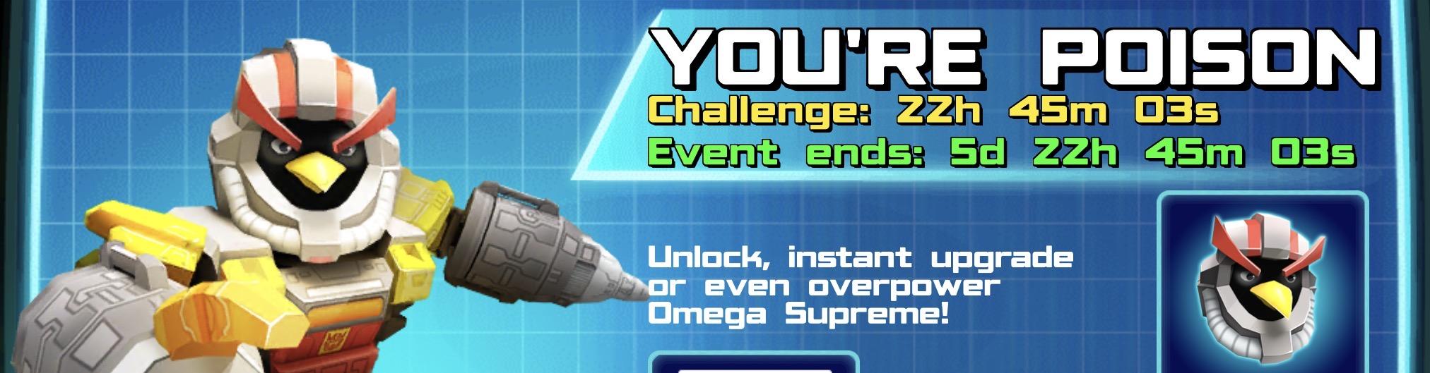 (Part of) The event banner for Omega Supreme